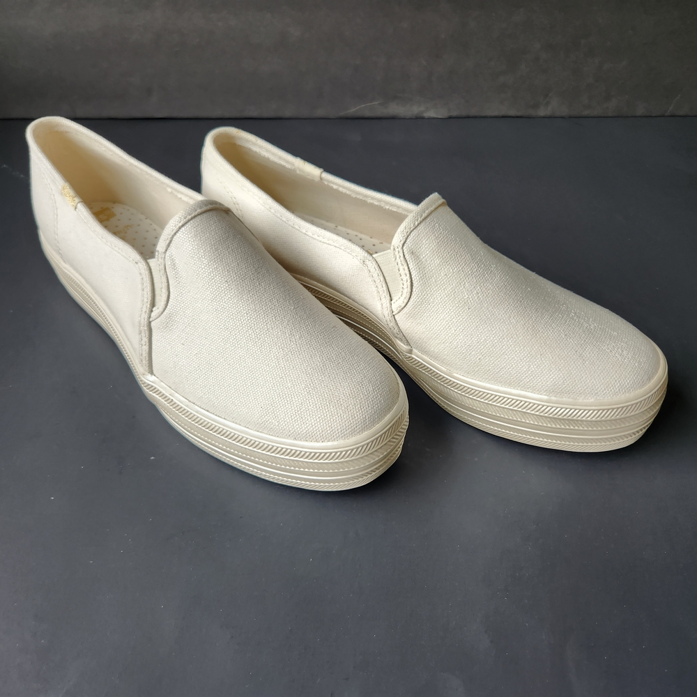 Pearl White Kate Spade x Keds Slip-On Canvas Shoes